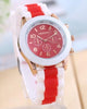 TOP Fashion men and women watches Geneva silicone unisex silicone ice cream colour matching candy jelly quartz watch a801