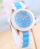 TOP Fashion men and women watches Geneva silicone unisex silicone ice cream colour matching candy jelly quartz watch a801