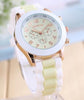 TOP Fashion men and women watches Geneva silicone unisex silicone ice cream colour matching candy jelly quartz watch a801