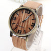 Nice Leather Strap Mens Watches Simple Wood Roman Numeral Dial Cheap Waterproof Mens Watches 2016 Hot Sale Relogio Feminino