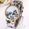 Wholesale Fashion Leather straps Watch Geneva Casual Women Dress Watch Rose Gold Watches Ladies Quartz Wristwatch Christmas Gifts For Women