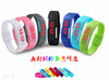 Fashion Men Candy Silicone Strap Touch Square Dial Digital Bracelet LED Waterproof Sport Wrist Watch Women Kids Watches