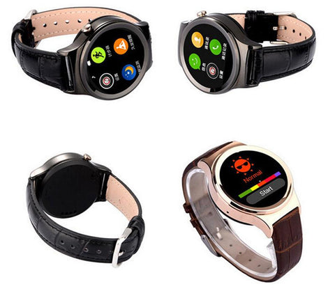 T3 Smart Watch 2G GSM Bluetooth V3.0 TF Card Support Sleep Monitor Pedometer Wirst Smartwatches with Genuine Leather Wristhands multi colors