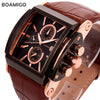 Best Luxury Sport Watches Mens Wind Movement Watches Male Leather Strap watch Rectangular Plating Dial Calendar Wrist Watch Relogio Feminino